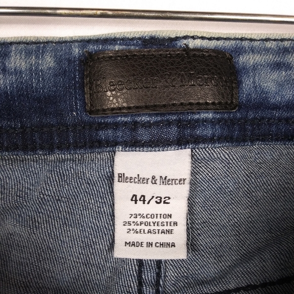 Bleeker And Mercer Jeans Men's Distressed Acid Washed Size 44 x 32 Hip Hop - Picture 5 of 7